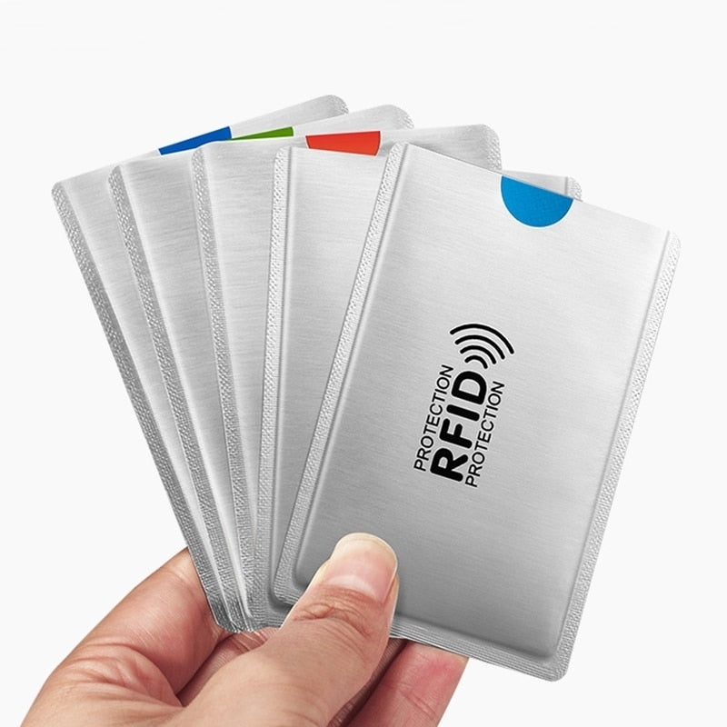 5-20 pcs Aluminium Anti Rfid Card Holder NFC Blocking Reader Lock Id Bank Card