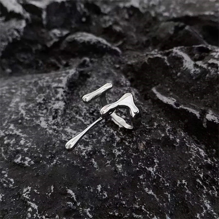 Waterdrop Shaped Open Rings