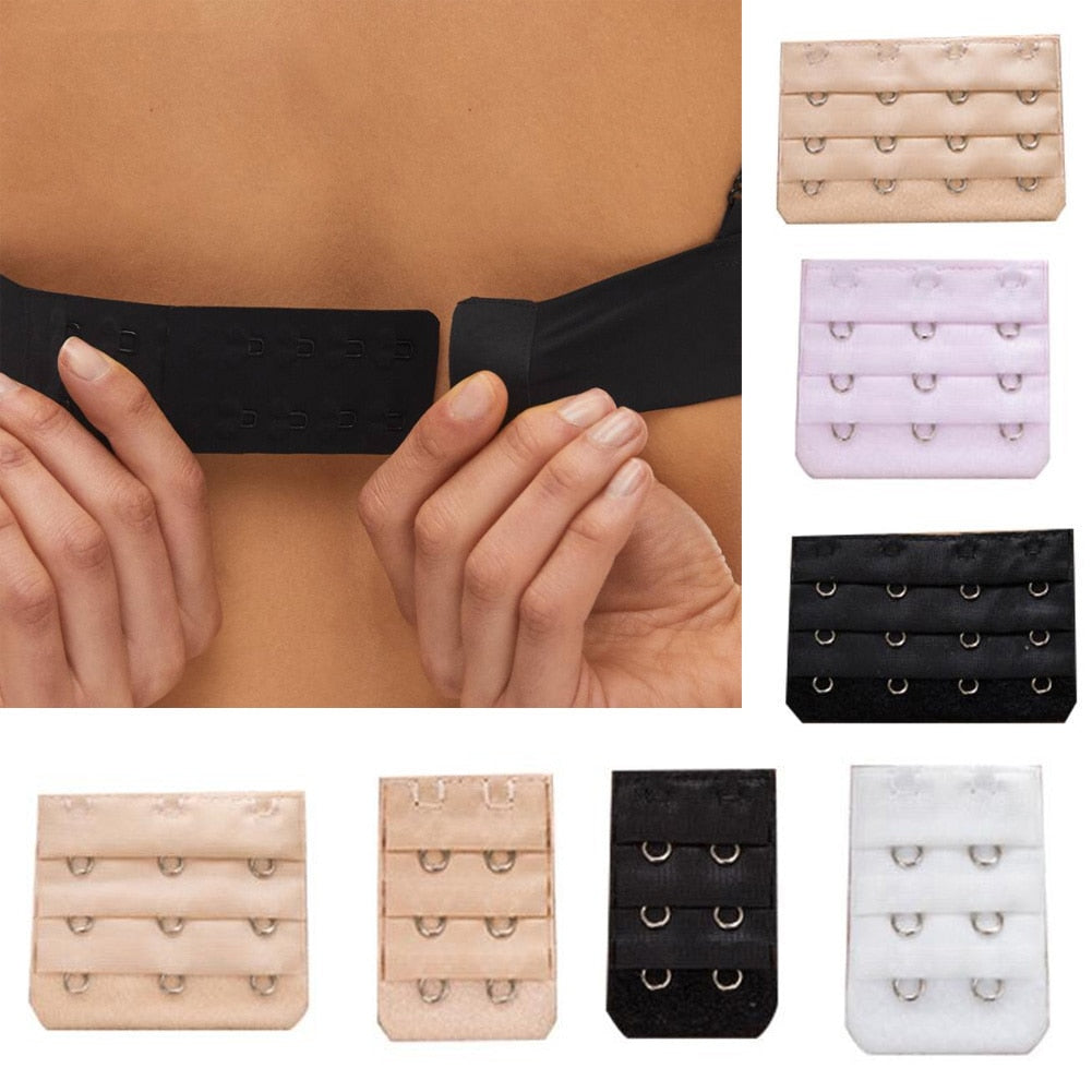 1/4PCS 2/3/4 Hooks Bra Extender Women Nylon Elastic