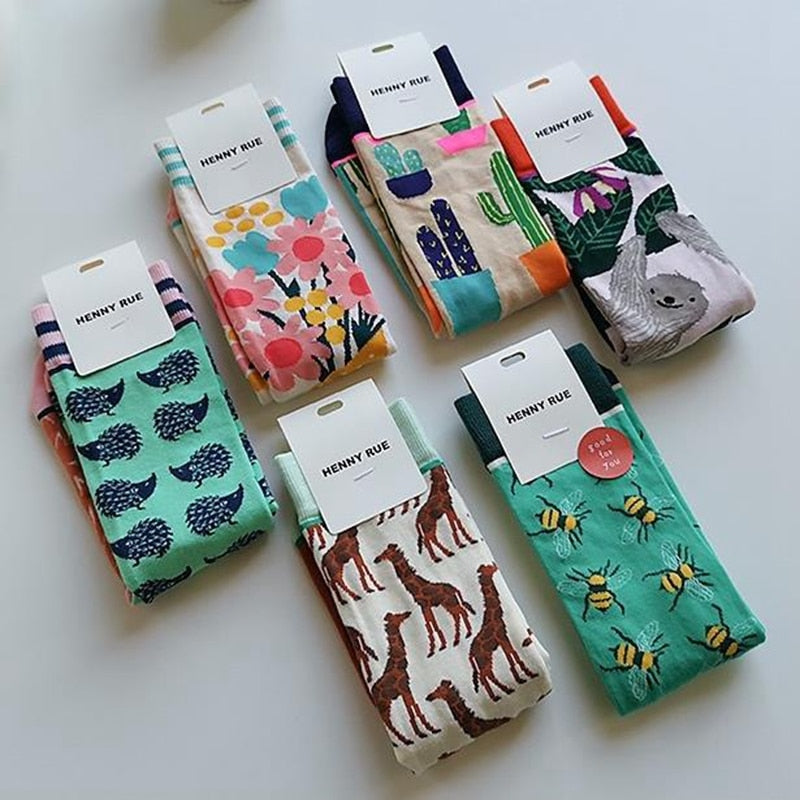 Fashion Colorful Autumn Winter Stocking  Women's Socks