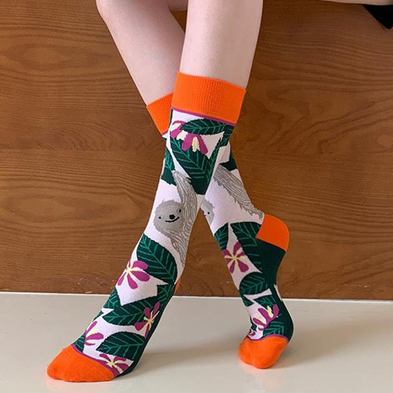 Fashion Colorful Autumn Winter Stocking  Women's Socks
