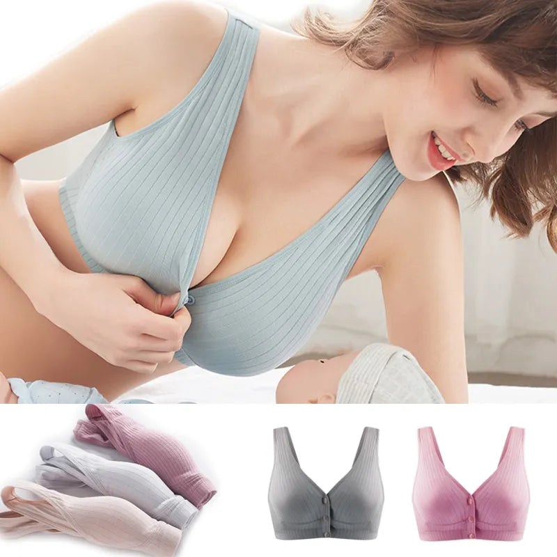 Cotton Maternity Nursing Bras Pregnant Breastfeeding Pregnancy Women