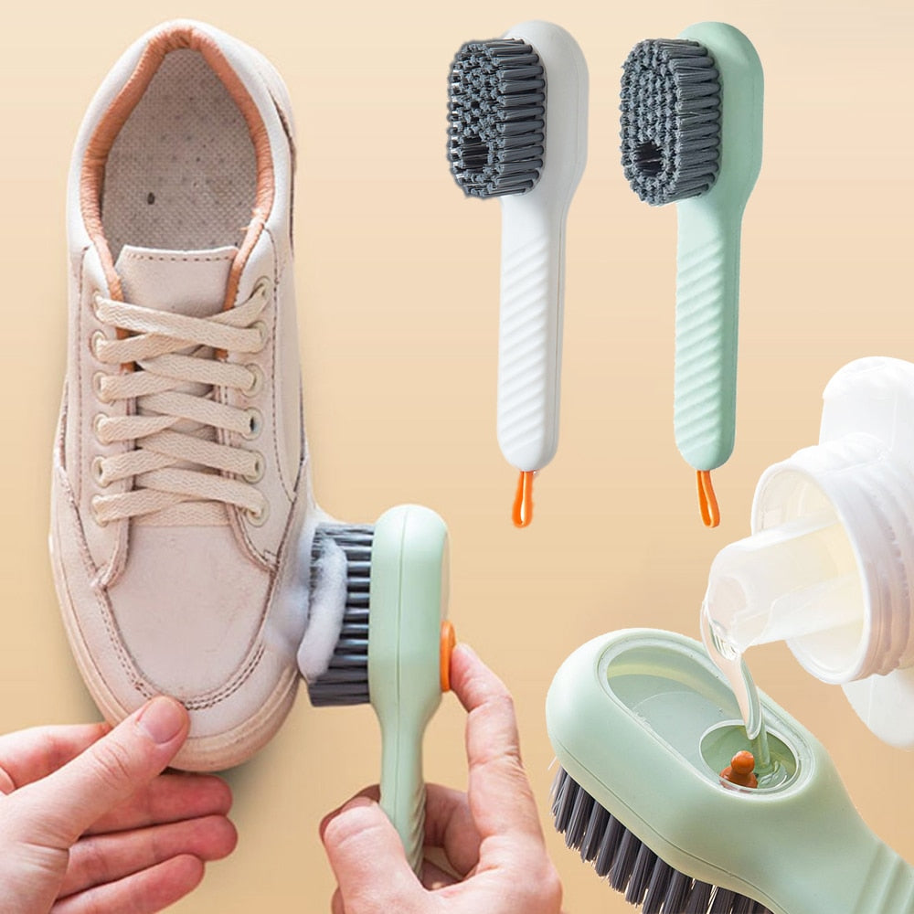 Multifunctional Shoe Brushes With Soap Dispenser Long Handle
