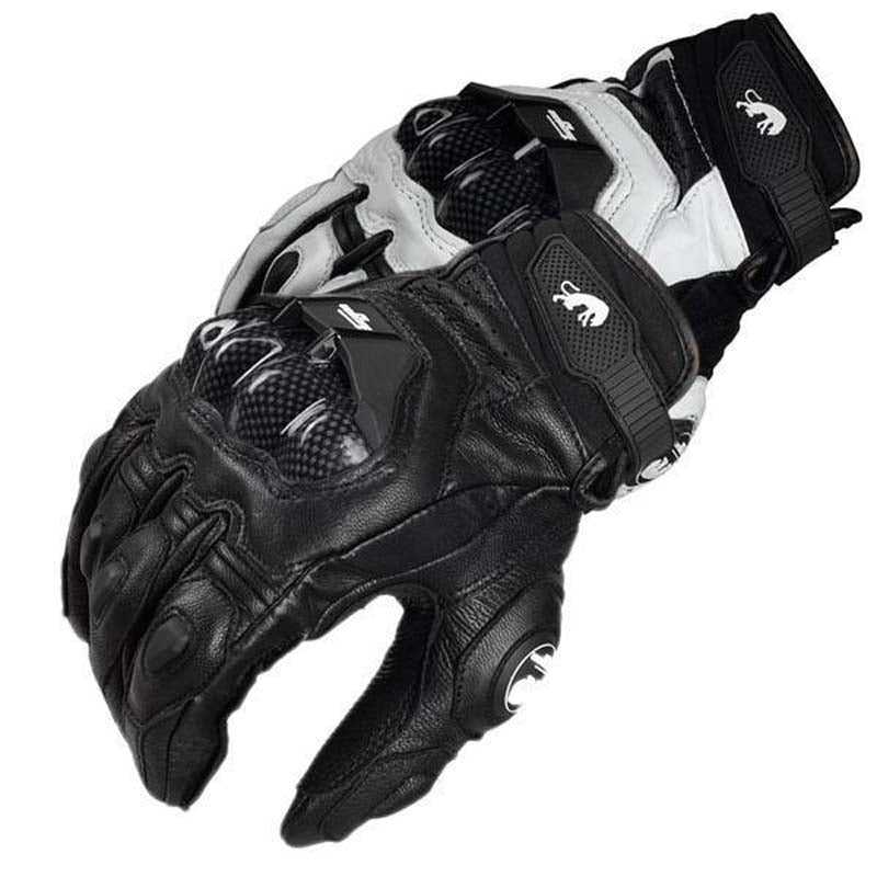 Motorcycle Gloves black Racing Genuine Leather