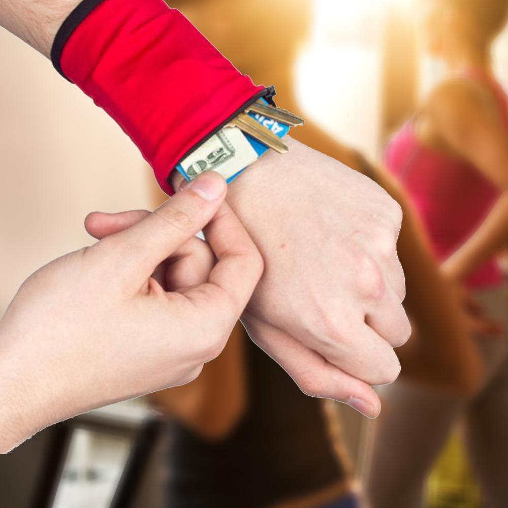 Mini Men Women Wrist Wallet Pouch Band Fitness Sports