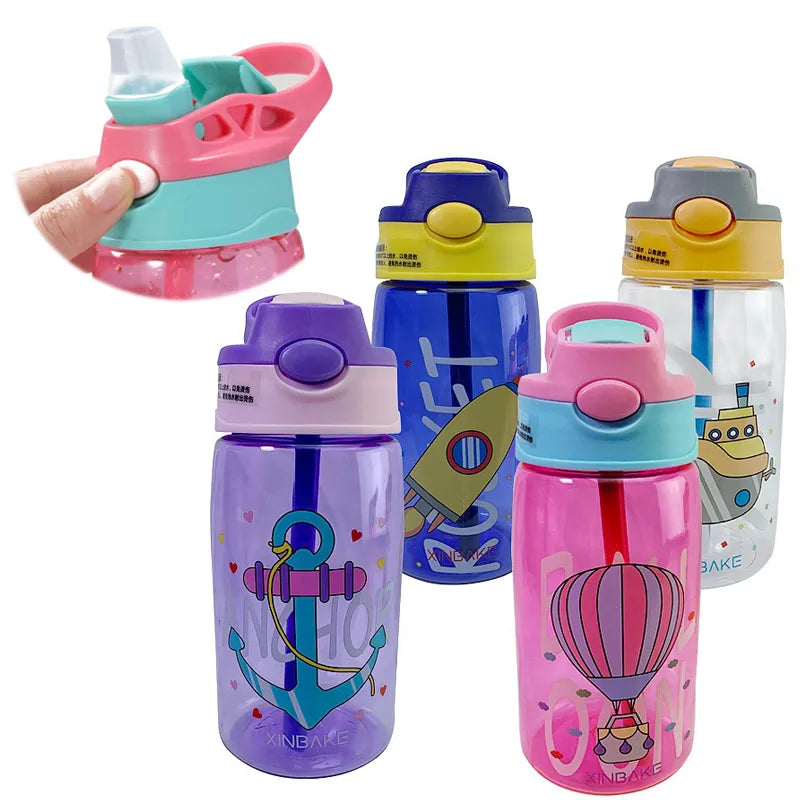 480ML Kids Water Sippy Cup Creative Cartoon Baby