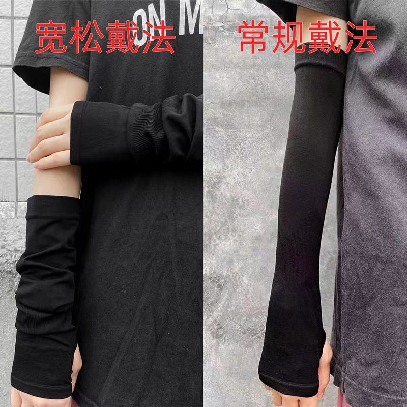 Gothic Lolita Anime Solid Thin Soft Gloves Girls Arm Warmers