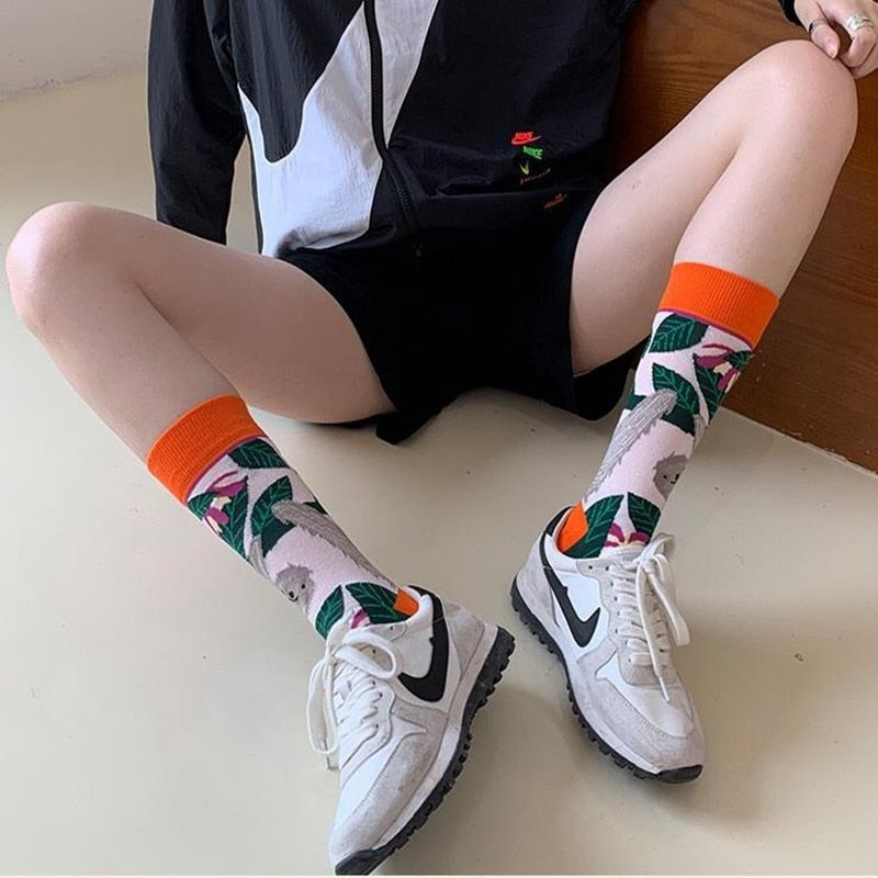 Fashion Colorful Autumn Winter Stocking  Women's Socks
