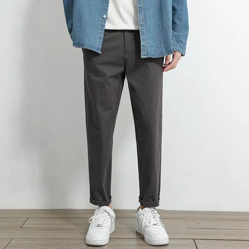 2023 New Casual Pants Men 97%Cotton