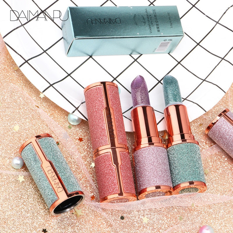 Glitter Lipstick Waterproof Long Lasting Moisturizing