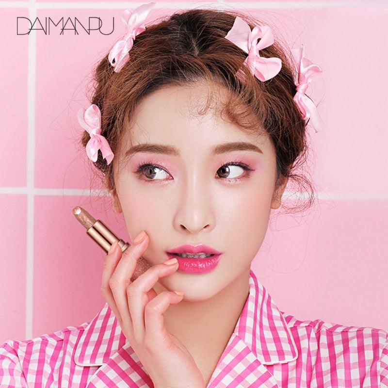 Glitter Lipstick Waterproof Long Lasting Moisturizing