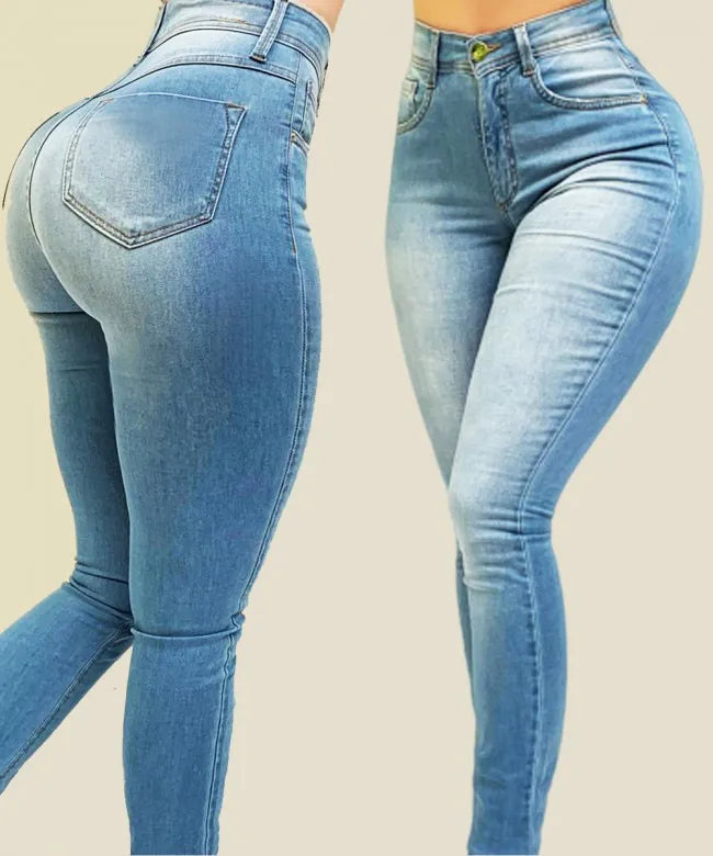 Jeans denim high waist
