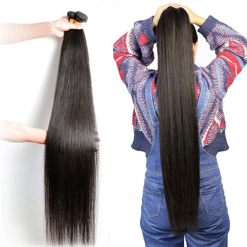 Bone Straight Human Hair Bundles Brazilian Hair Hair Extensions