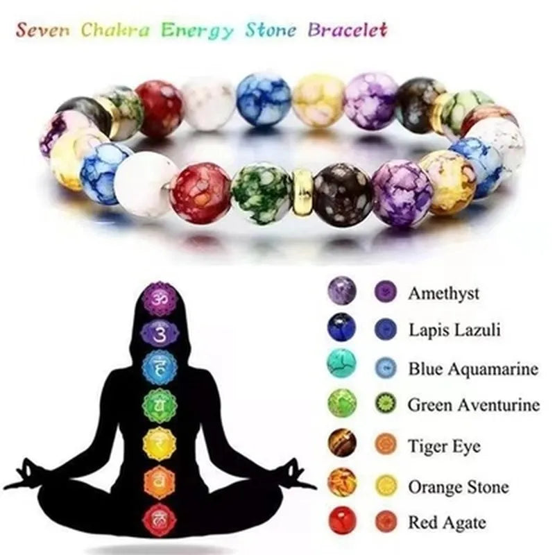 7 Chakra Reiki Stone Bracelet