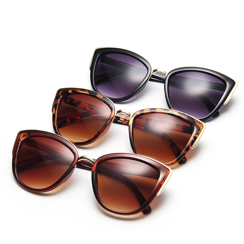 Cateye Sunglasses Women Vintage Gradient Glasses Retro UV400