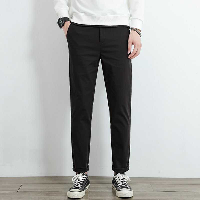 2023 New Casual Pants Men 97%Cotton