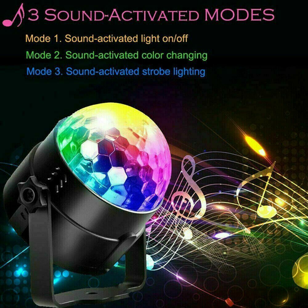 Disco Party Lights Strobe LED DJ Ball Sound Activated Bulb